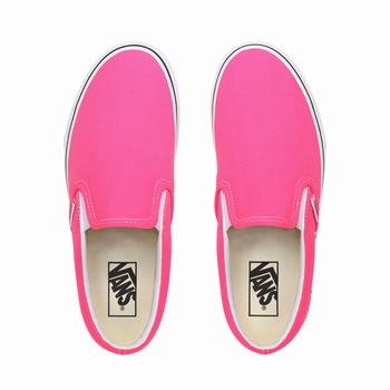 Damske Slip On Tenisky Vans Neon Classic Ruzove/Biele VA09JNURK